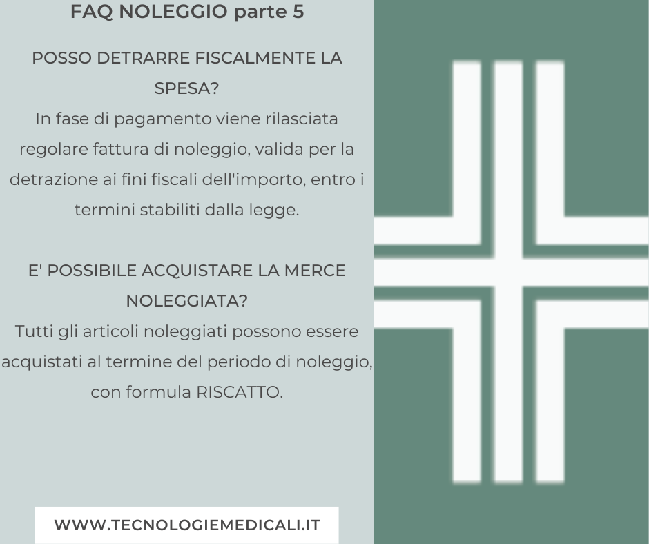 faq noleggio